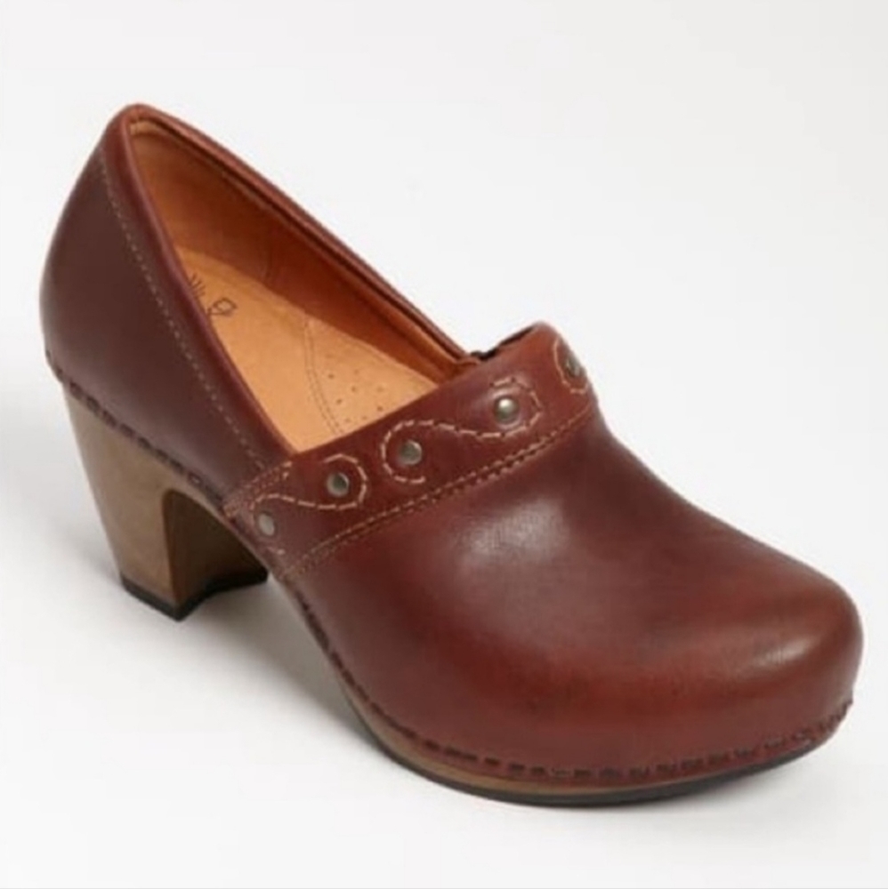 Dansko Brown Leather Mules